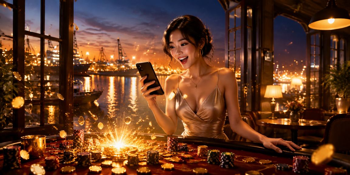 Người dùng truy cập casino trực tuyến trên điện thoại tại bờ biển Vũng Tàu
